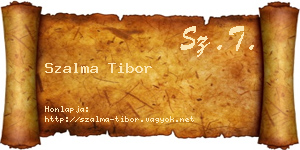 Szalma Tibor névjegykártya